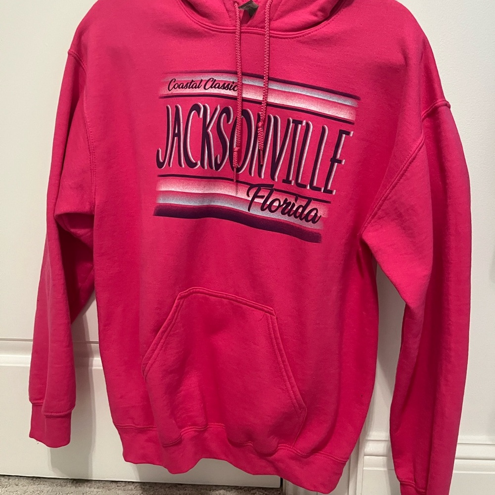 Hot pink hoodie